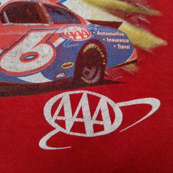NASCAR Nextel Cup Series Mark Martin Shirt Medium Red 2006 AAA Racing Race - Picture 10 of 12